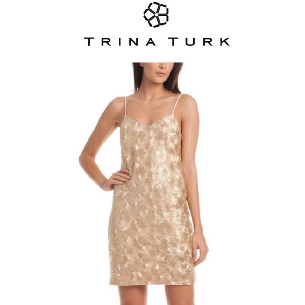 Trina Turk gold dress
